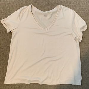 Ivory plush v neck